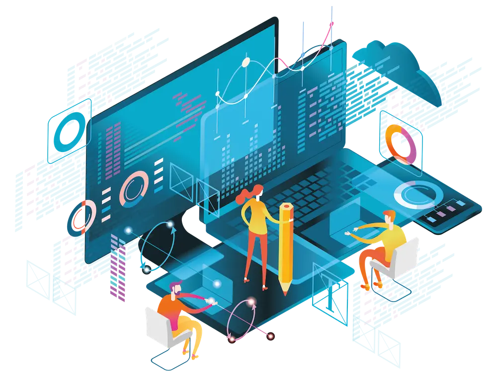 Illustration von Design. Build. Ship.